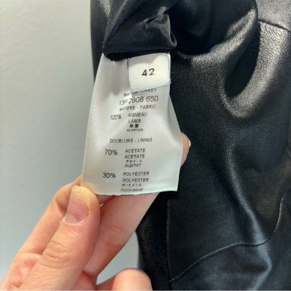 Givenchy Leather Dress- 100% Lamb Leather Black Sleeveless Dress Size 42 / US 8 - Picture 8 of 13